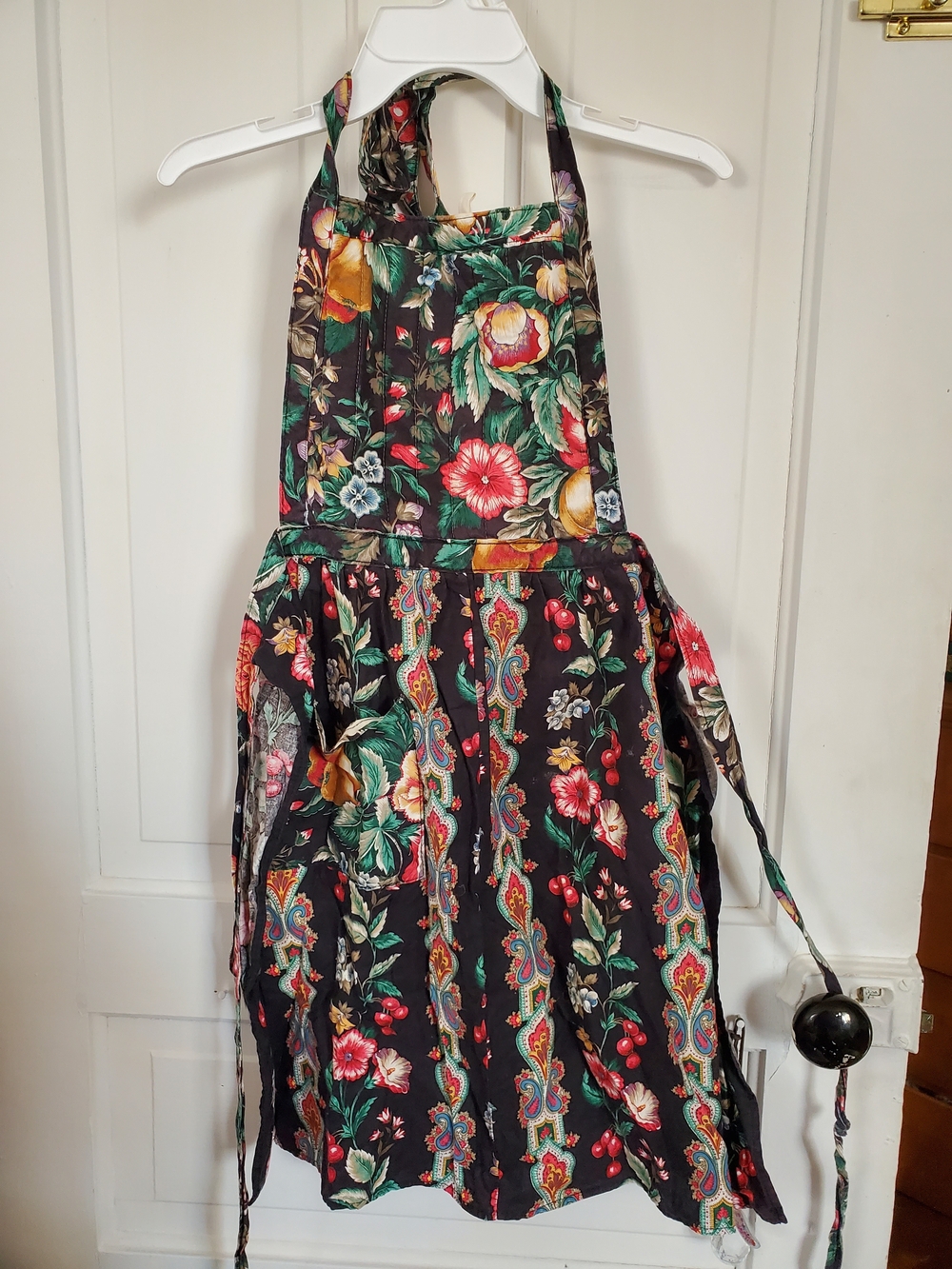 Vintage Floral Halter Apron